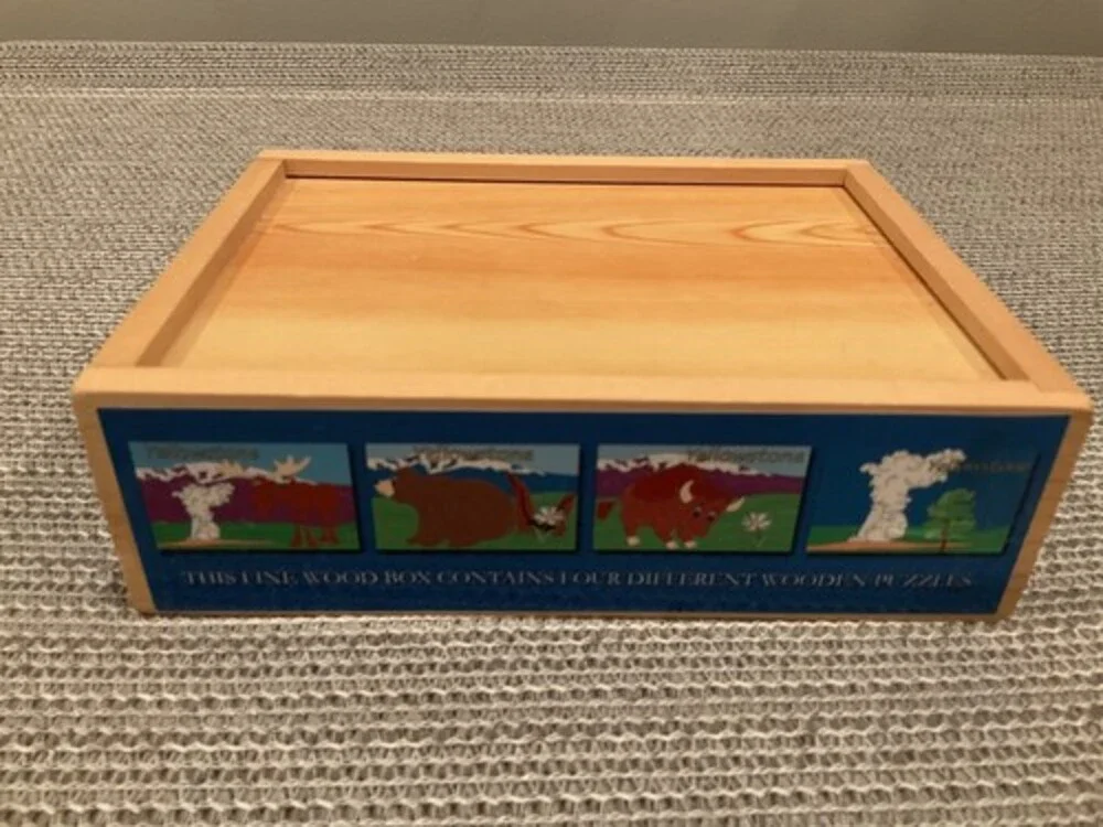 Yellowstone Wooden Puzzles in Collectible Box Set of 4